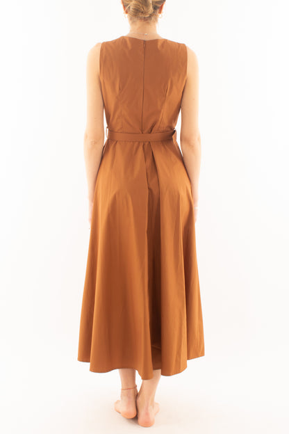 Abito lungo smanicato da Donna Dixie Cognac