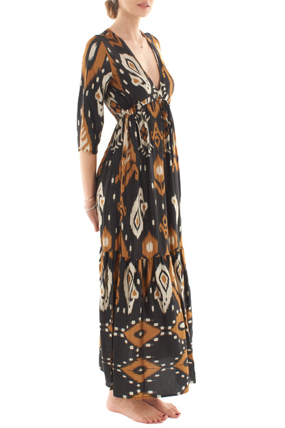 Abito lungo fantasia da Donna Dixie - Multicolor