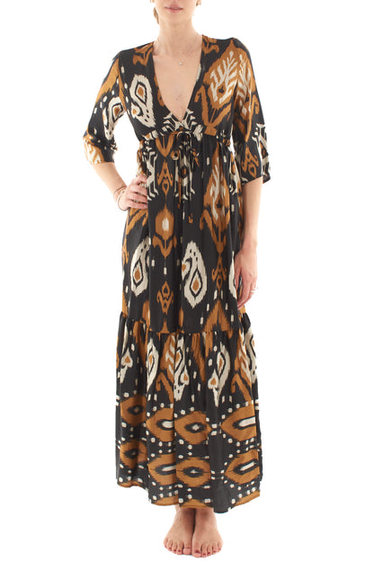 Abito lungo fantasia da Donna Dixie - Multicolor
