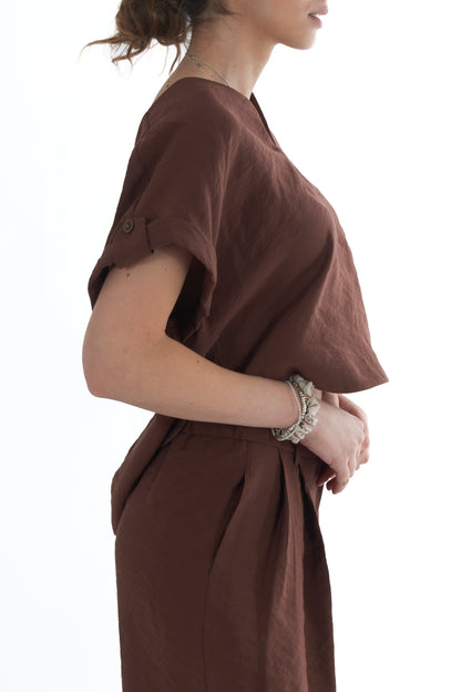 Completo maglia e pantalone palazzo da Donna Dixie