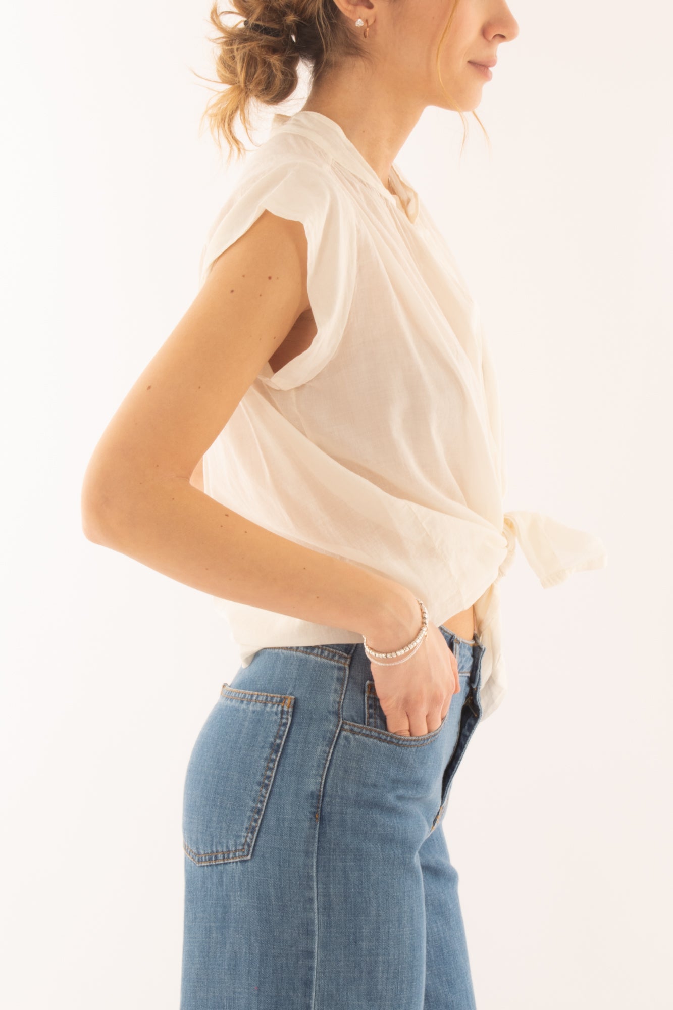 Camicia smanicata da Donna Dixie - Burro