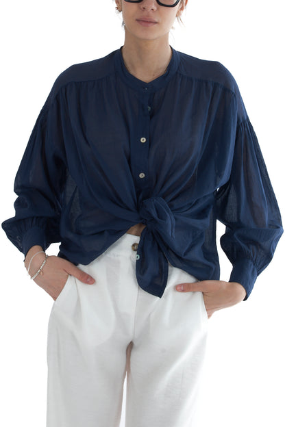 Camicia in mussola da Donna Dixie - Marine