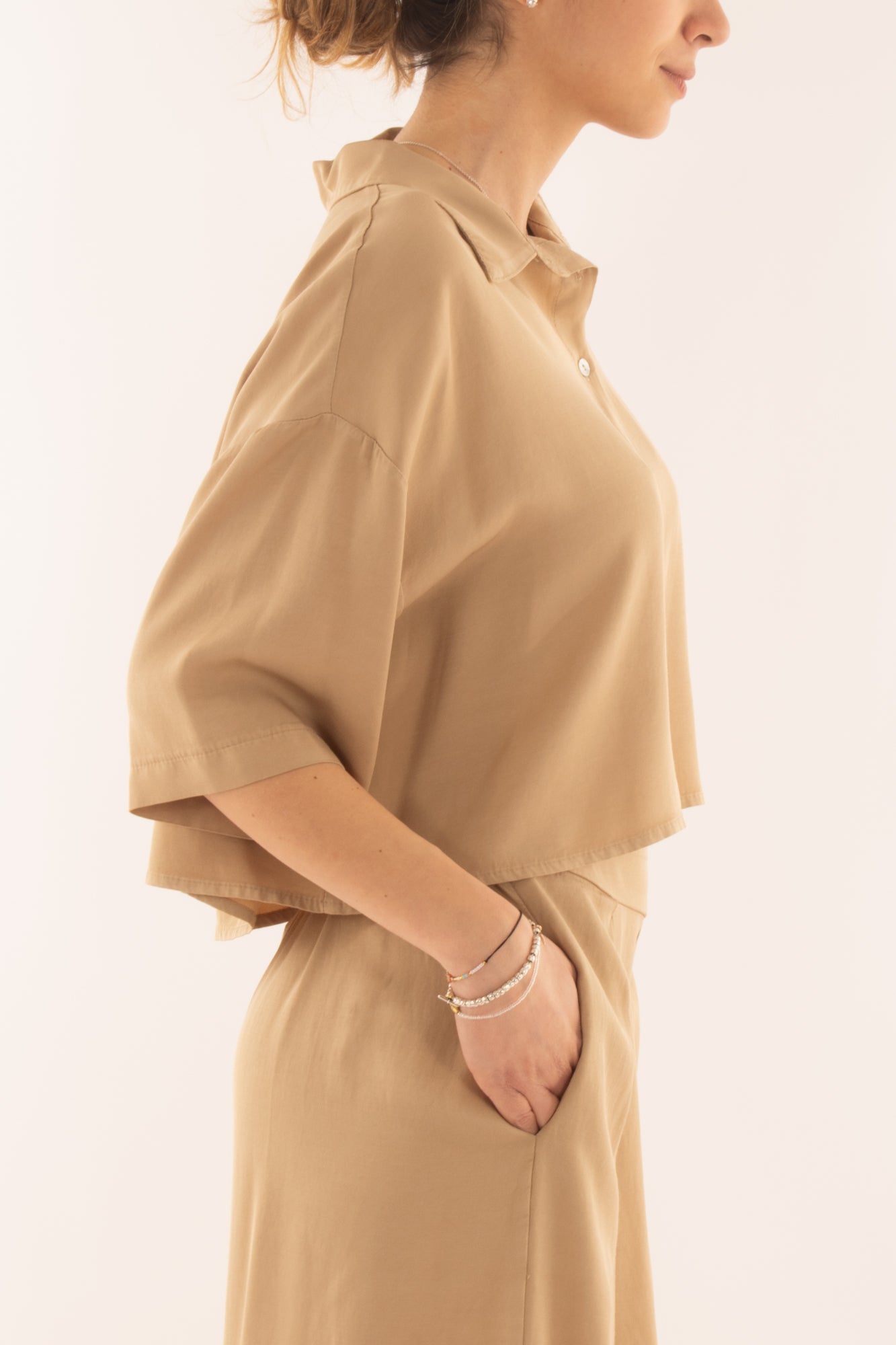 Camicia corta da Donna Dixie - Sabbia