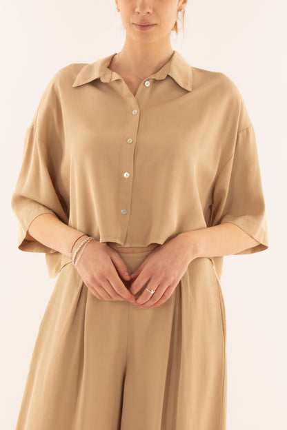 Camicia corta da Donna Dixie - Sabbia