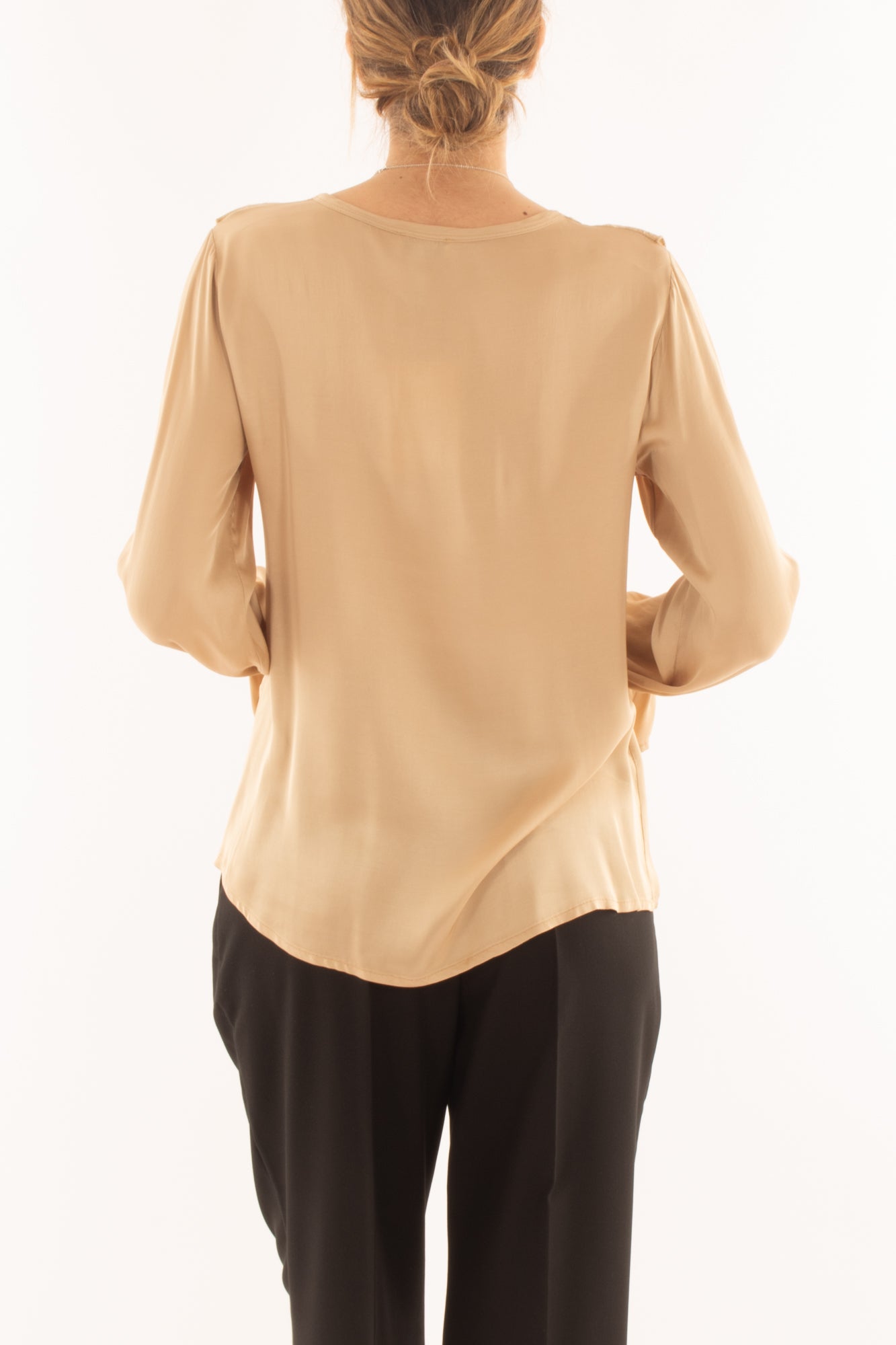 Blusa con rouge da Donna Dixie - Sabbia