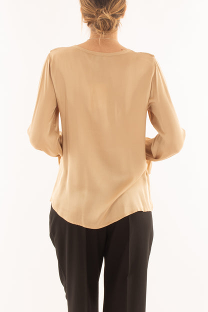 Blusa con rouge da Donna Dixie - Sabbia