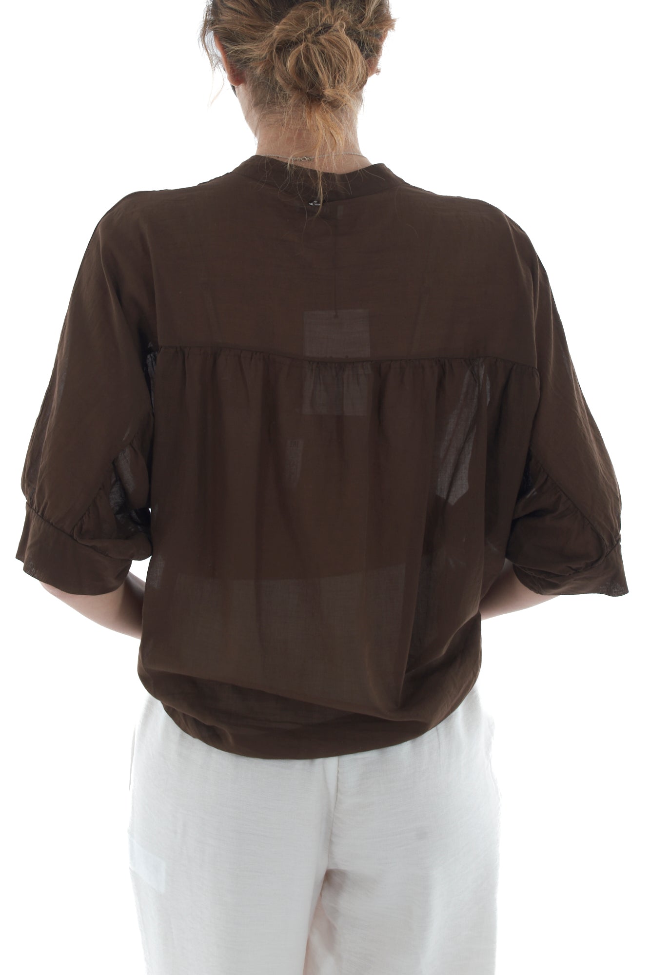 camicia coreana da Donna Dixie - caffè