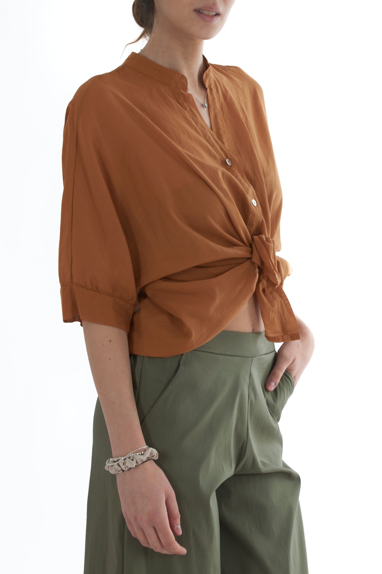 camicia coreana da Donna Dixie - Terra