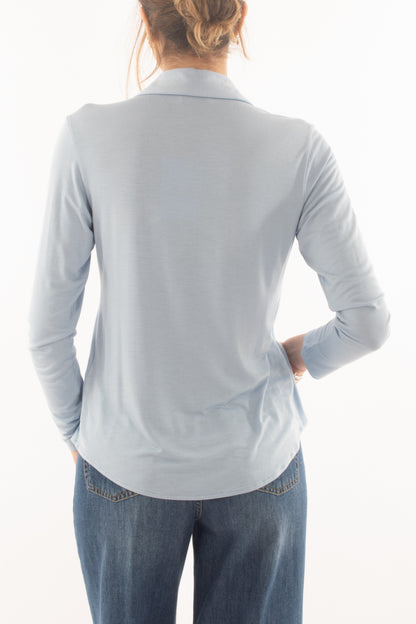 Camicia in jersey da Donna Dixie - Celeste