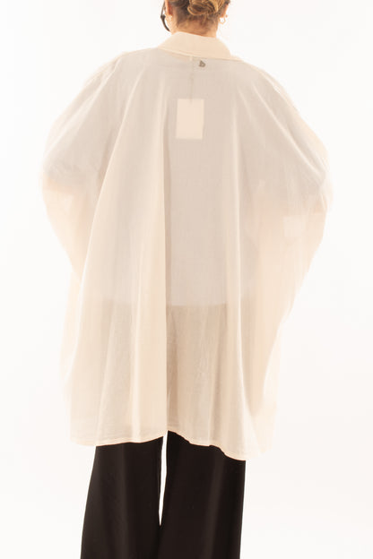 Camicia lunga in mussola di cotone da Donna Dixie - Bianco