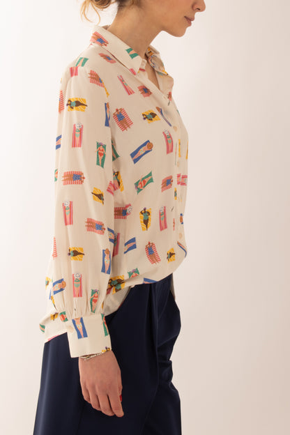 Camicia stampata da Donna Dixie - Burro