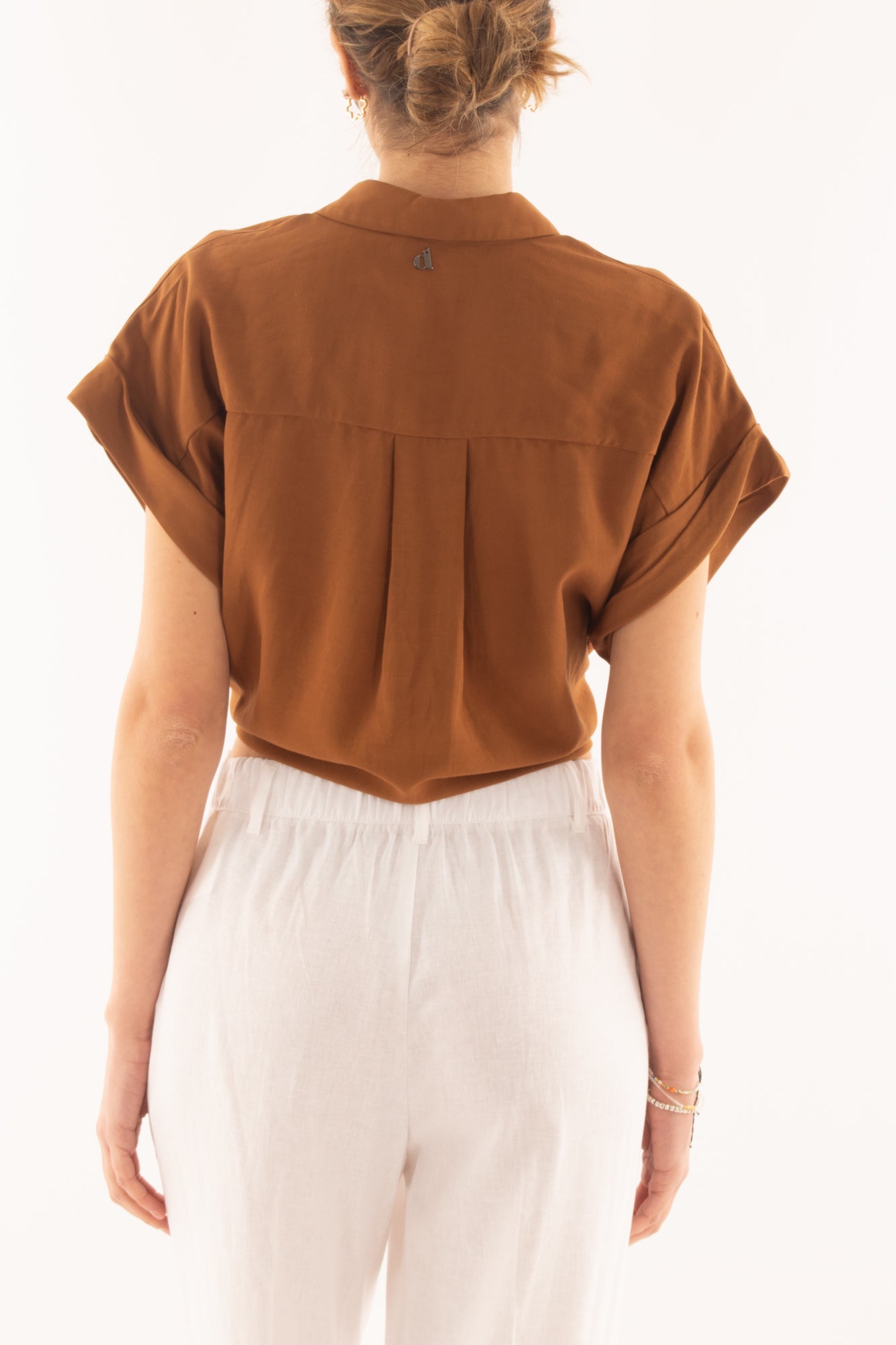 Camicia manica corta da Donna Dixie - Cognac