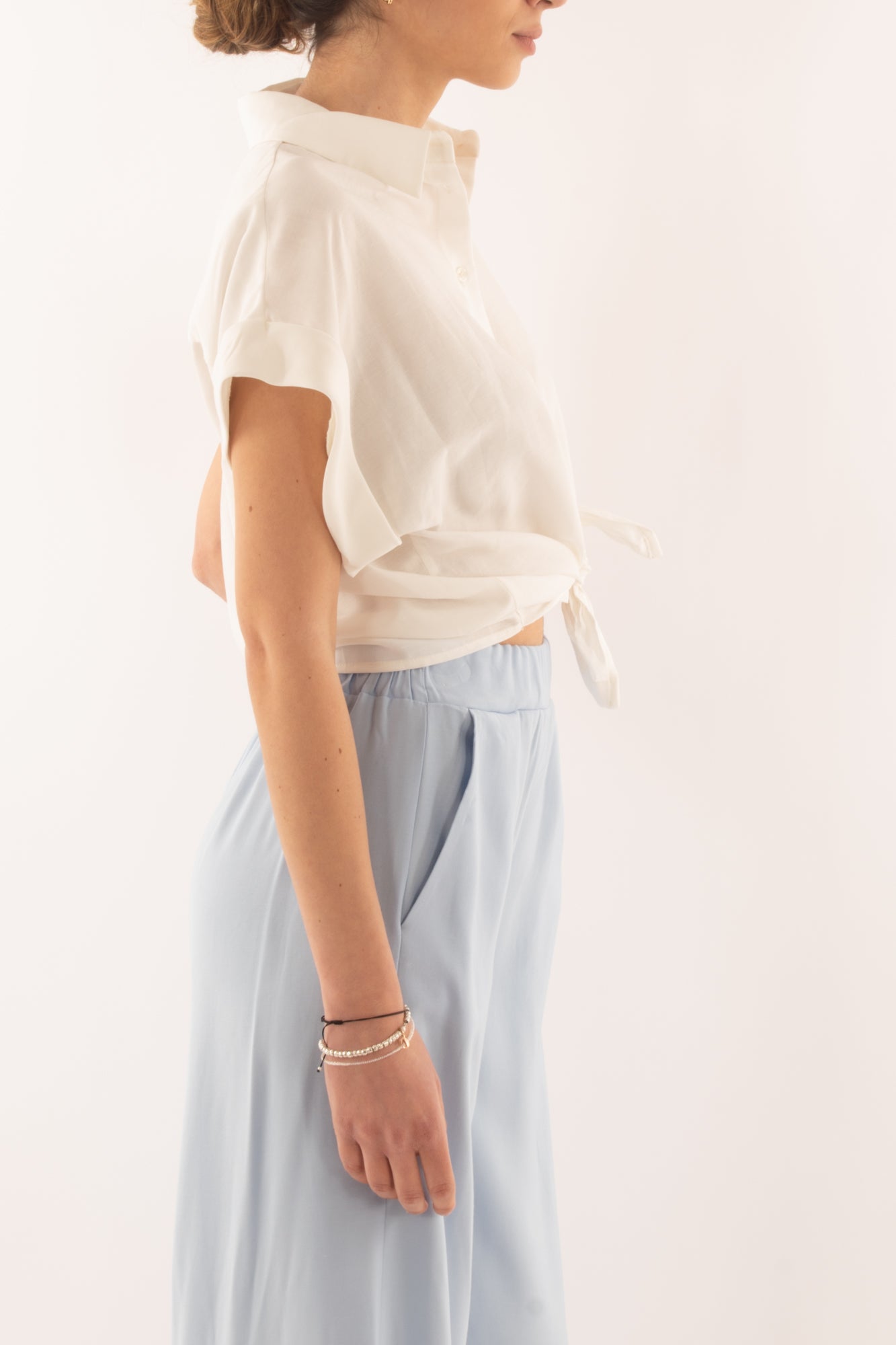 Camicia manica corta da Donna Dixie - Latte