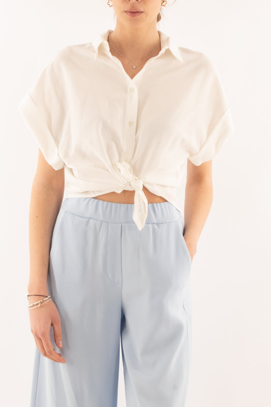 Camicia manica corta da Donna Dixie - Latte