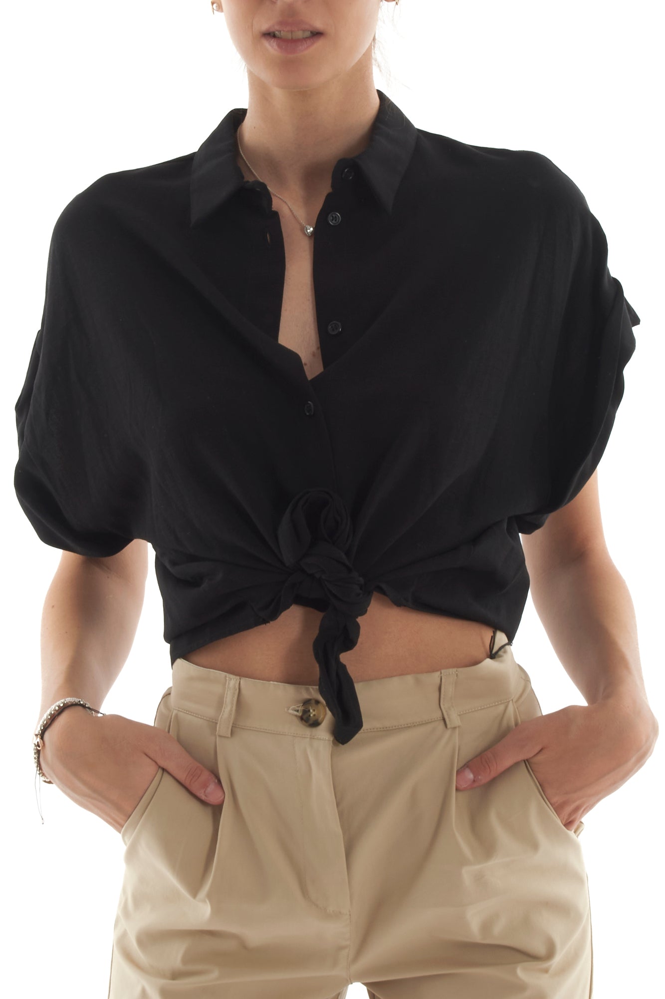 Camicia manica corta da Donna Dixie - Nero