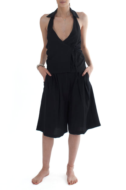 Shorts al ginocchio da Donna Dixie - Nero