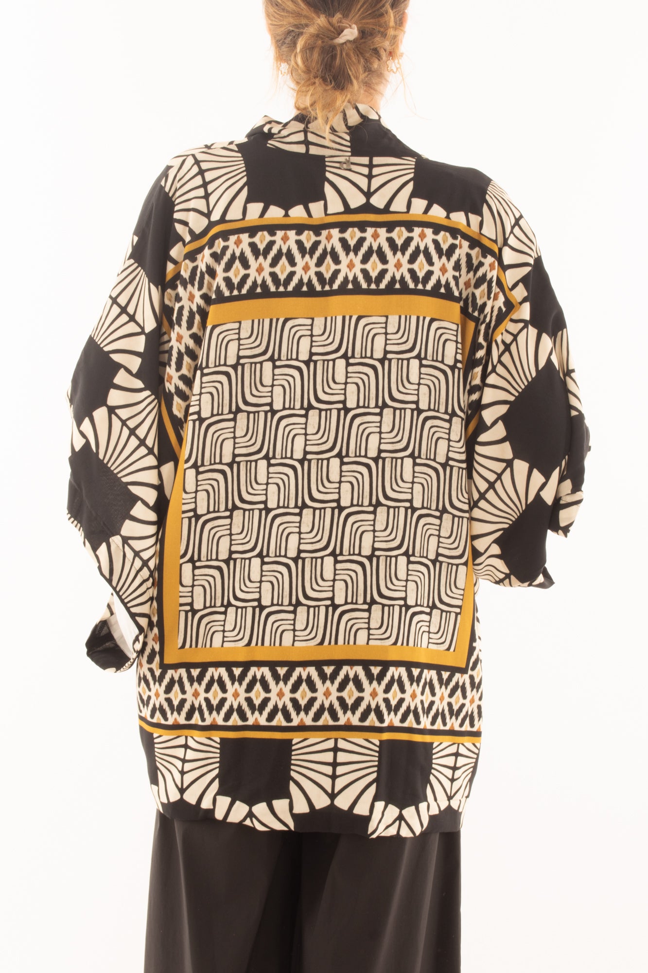 Kimono fantasia da Donna Dixie - Nero