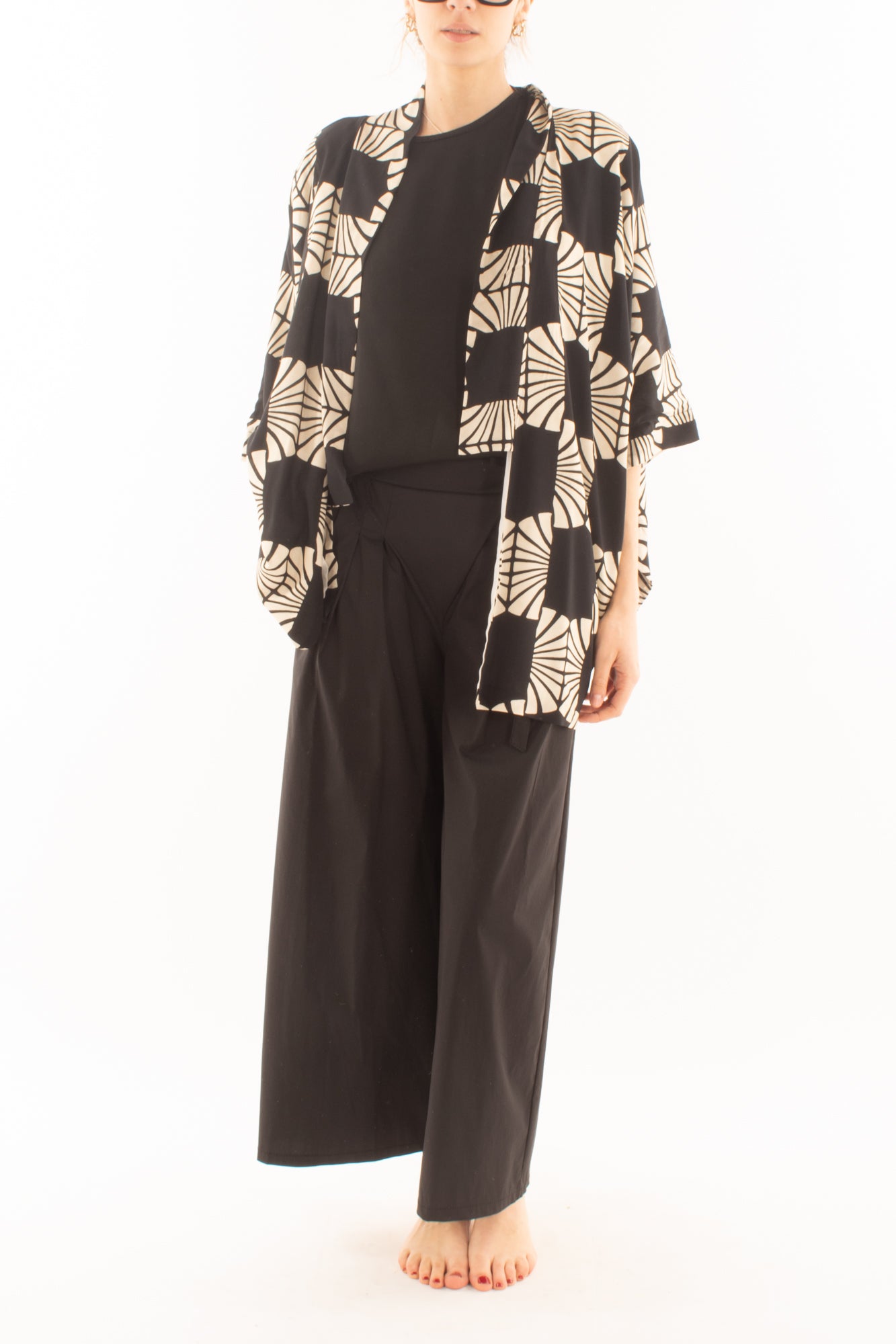 Kimono fantasia da Donna Dixie - Nero