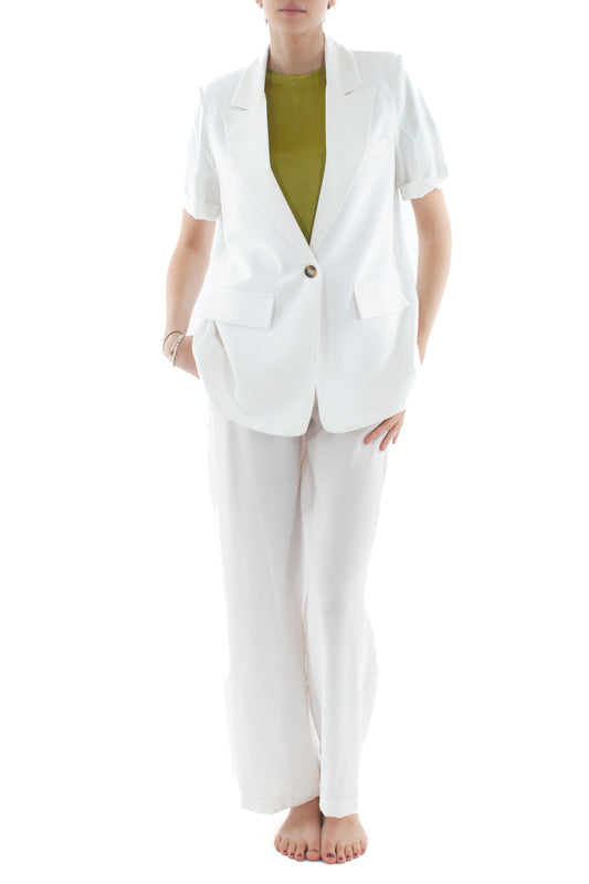 DIXIE Completo giacca mezze maniche e pantalone da Donna Dixie - Bianco Bianco