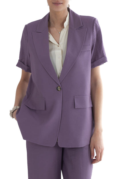 Completo giacca mezze maniche e pantalone da Donna Dixie - Uva