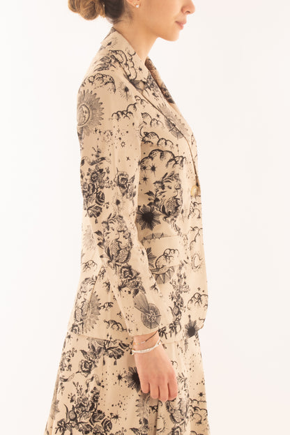 Giacca fantasia da Donna Dixie - Camel