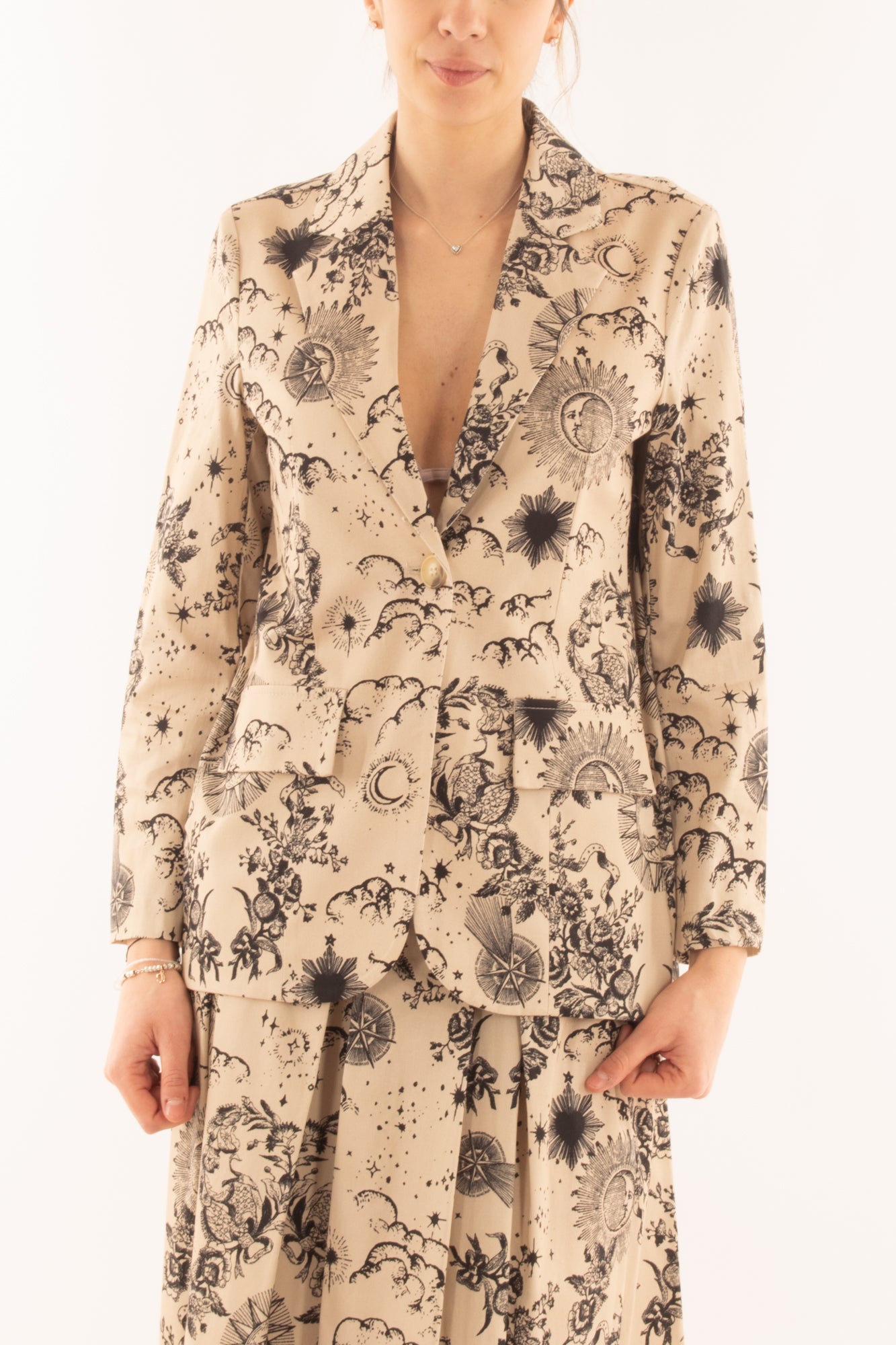 Giacca fantasia da Donna Dixie - Camel