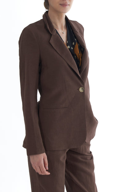 Giacca monopetto da Donna Dixie - Cioccolato