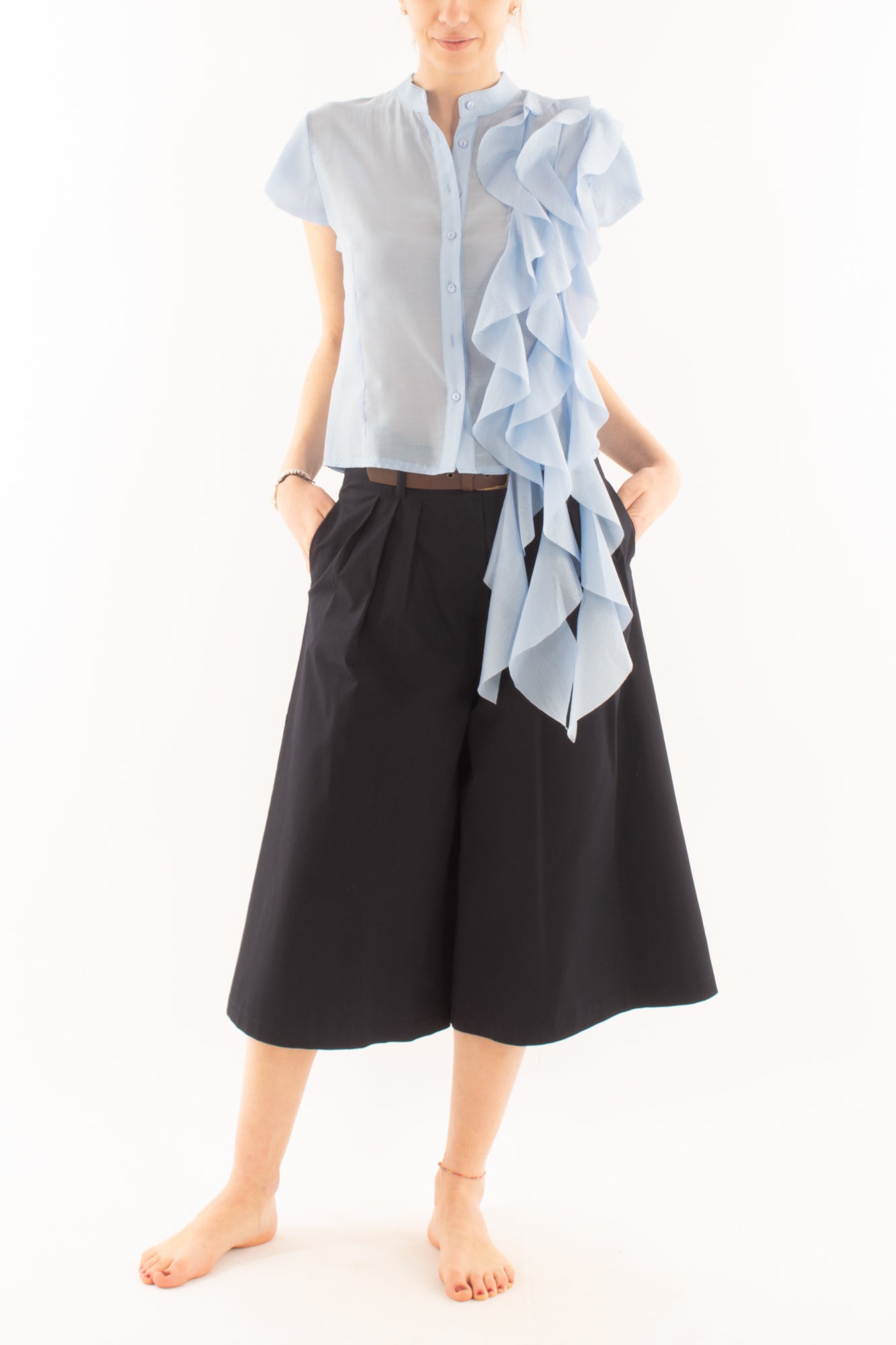 Pantalone corto largo da Donna Dixie - Blu