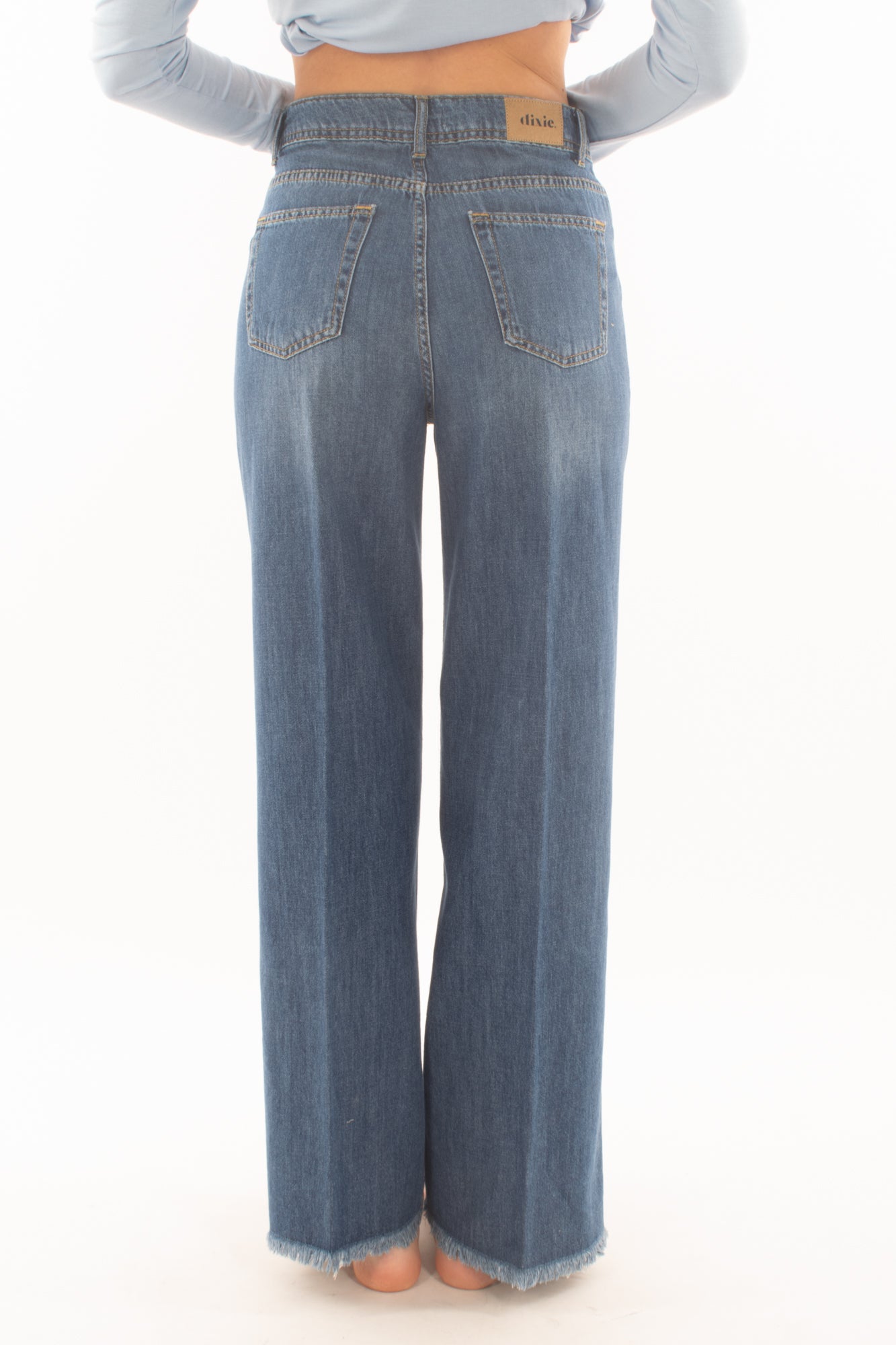 Jeans a palazzo sfrangiato da Donna Dixie - Denim