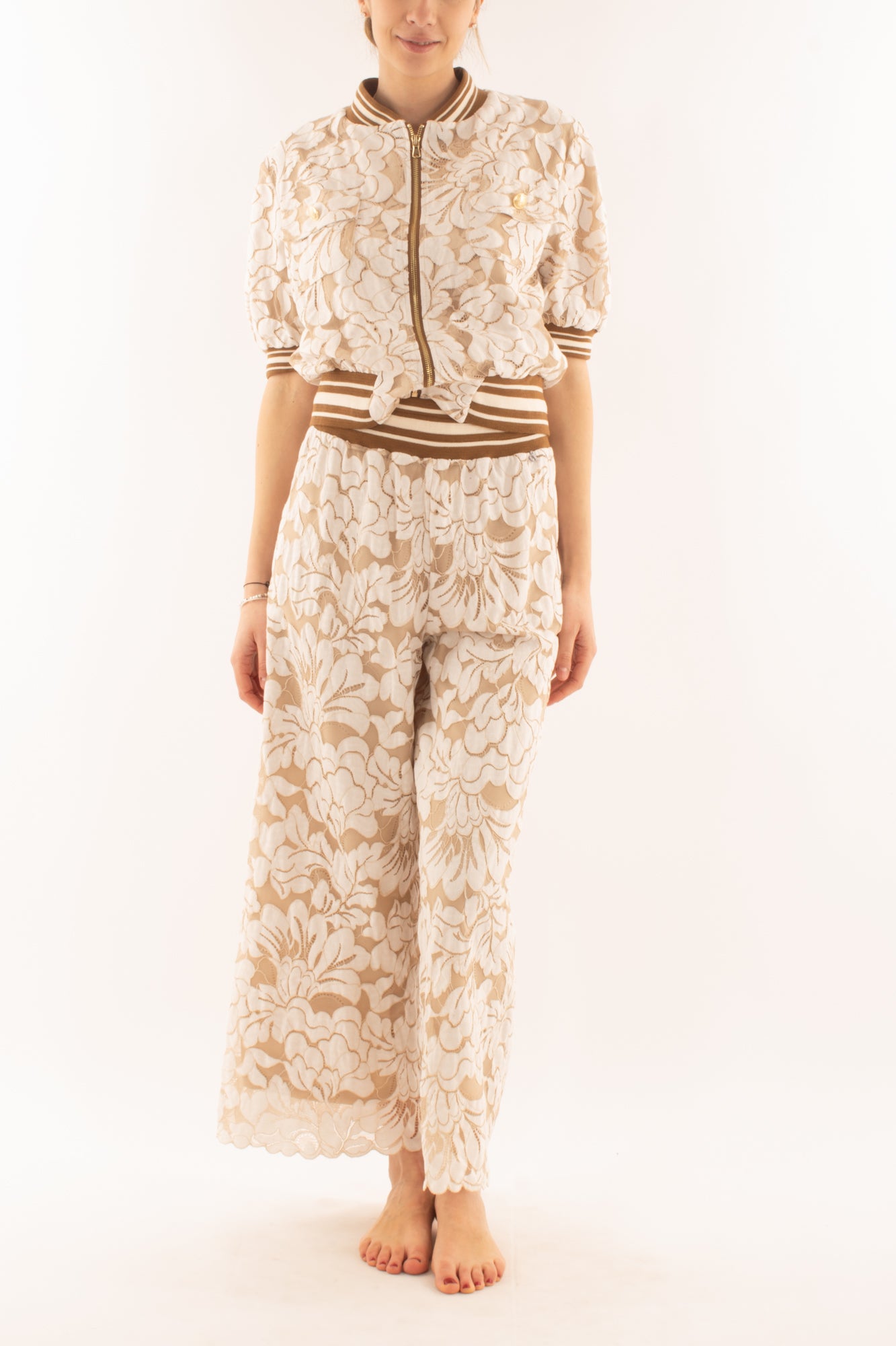 Pantalone in pizzo da Donna Dixie Panna