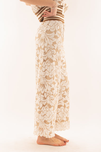 Pantalone in pizzo da Donna Dixie Panna