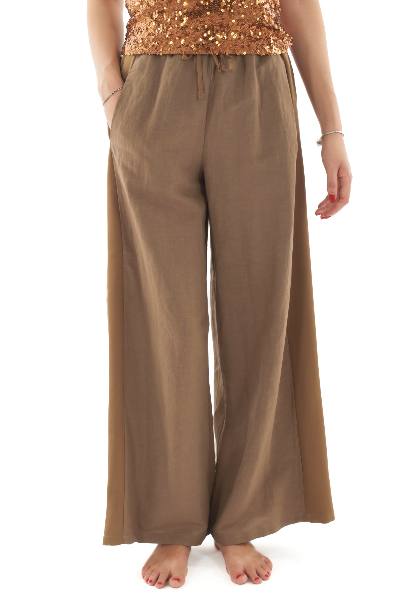 pantalone con banda laterale da Donna Dixie - Biscotto