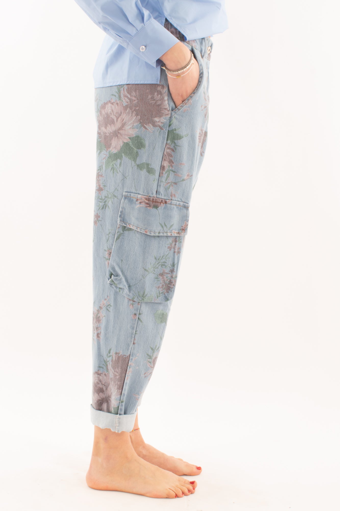 Jeans con stampa floreale da Donna Dixie - Denim