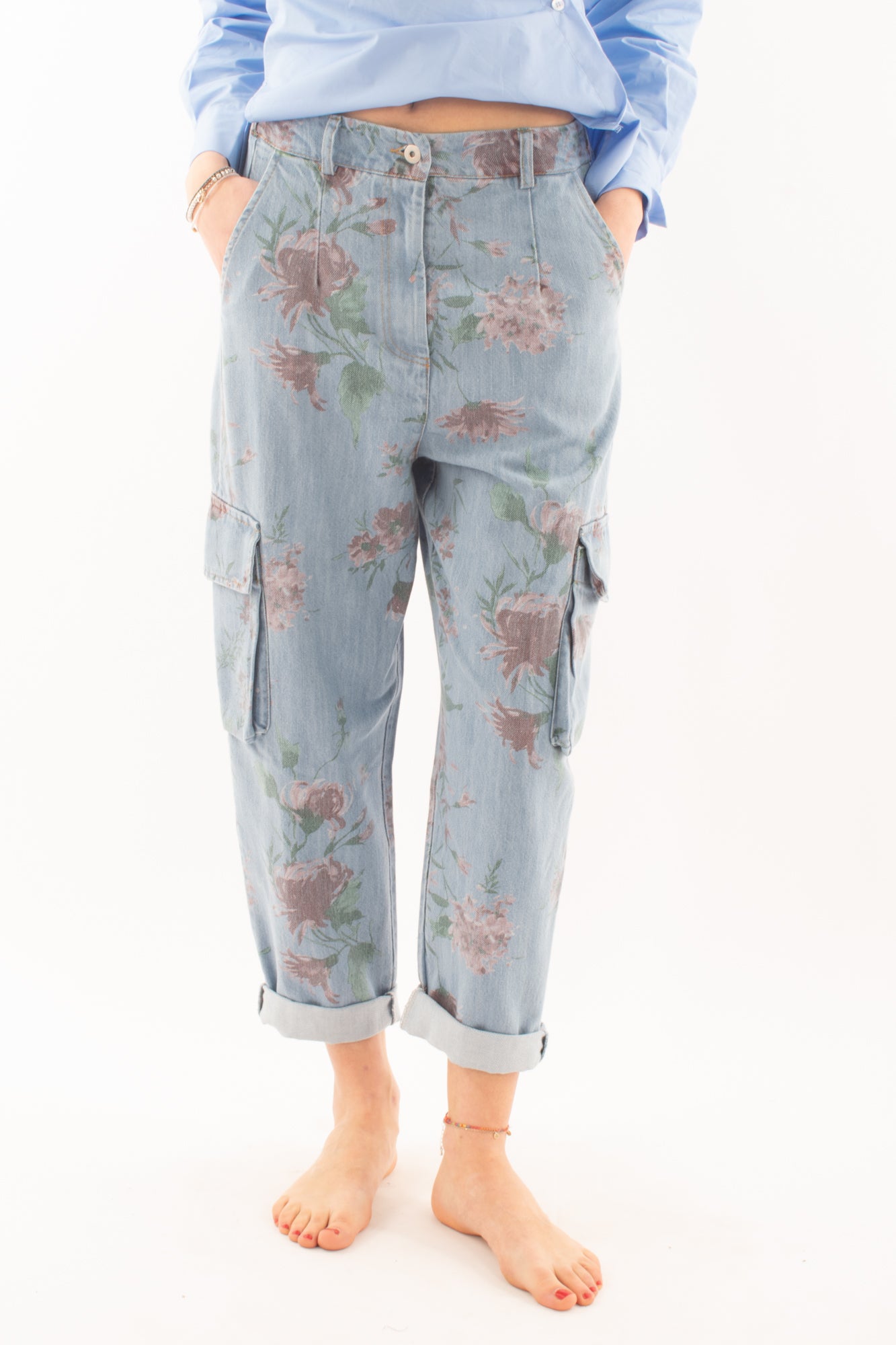 Jeans con stampa floreale da Donna Dixie - Denim