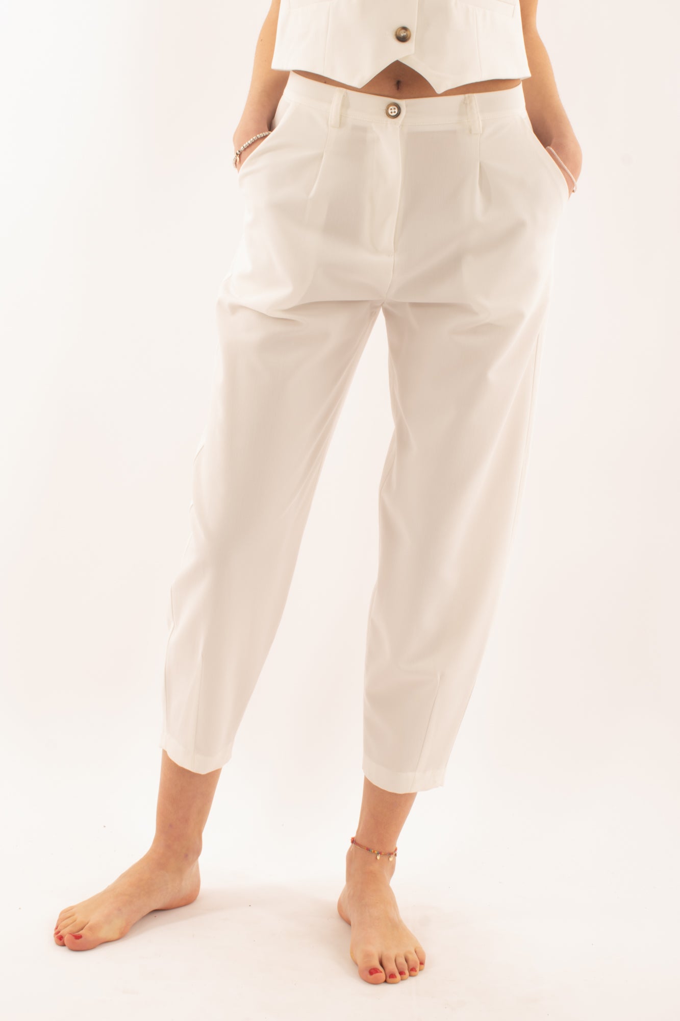 Pantalone largo da Donna Dixie - Bianco