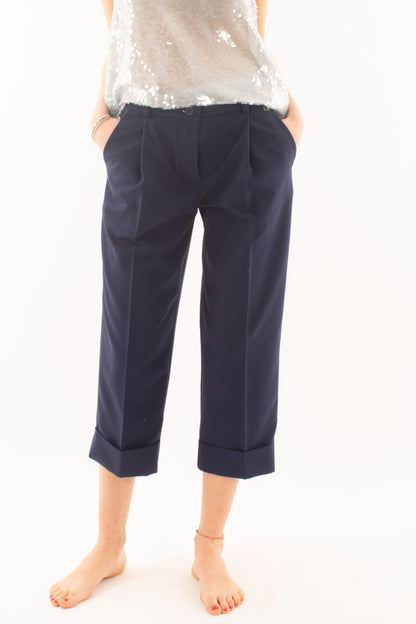 Pantalone con risvoltone da Donna Dixie - Blu