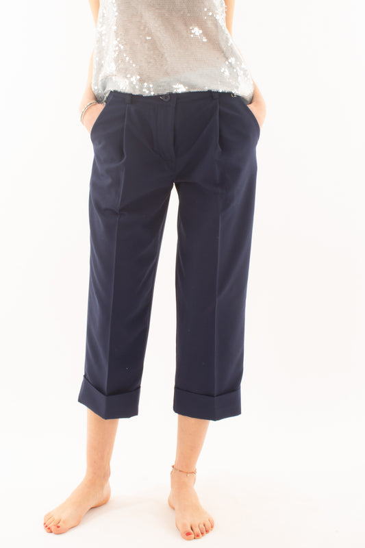 Pantalone con risvoltone da Donna Dixie - Blu