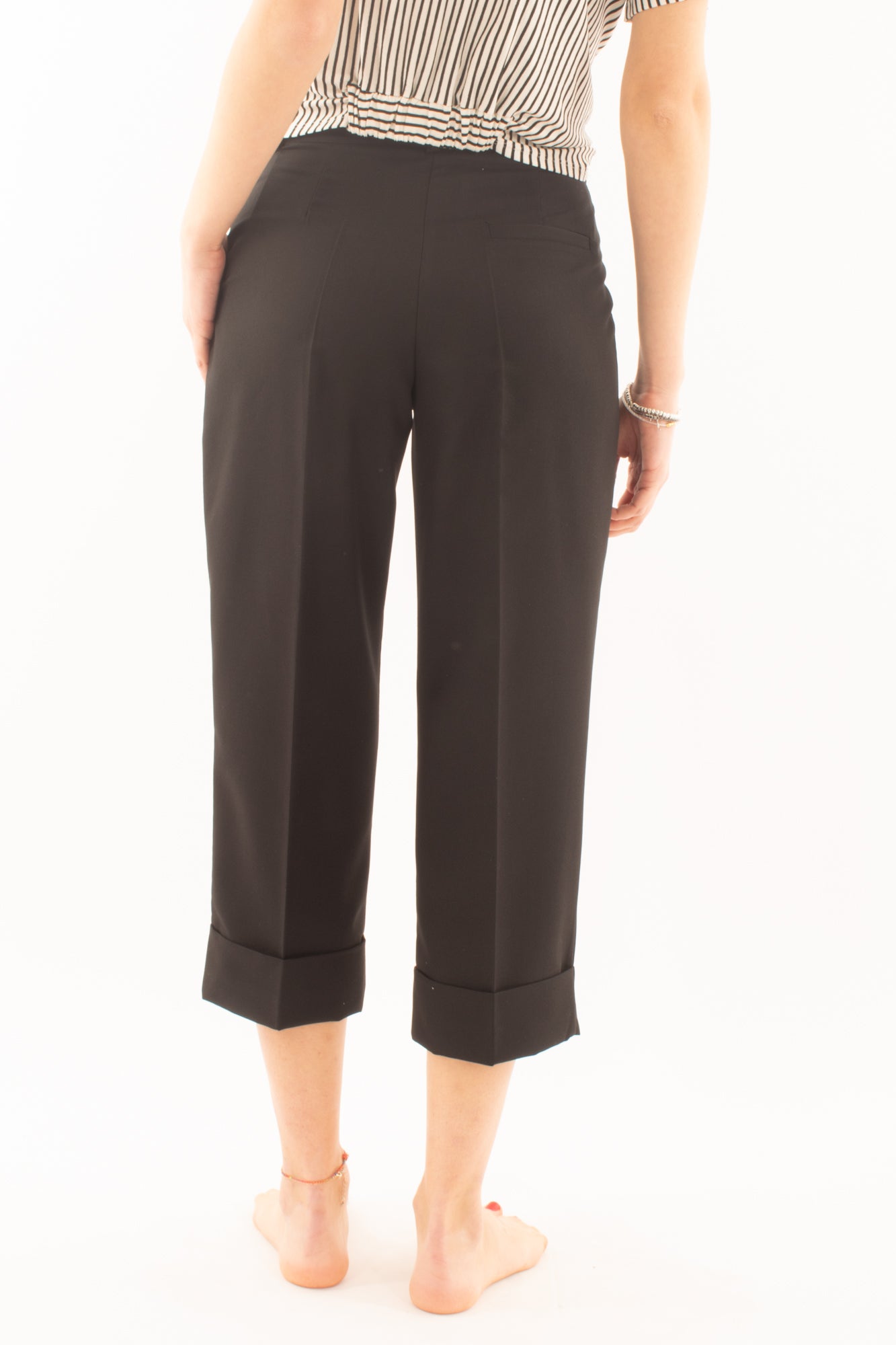 DIXIE Pantalone con risvoltone da Donna Dixie - Nero Nero