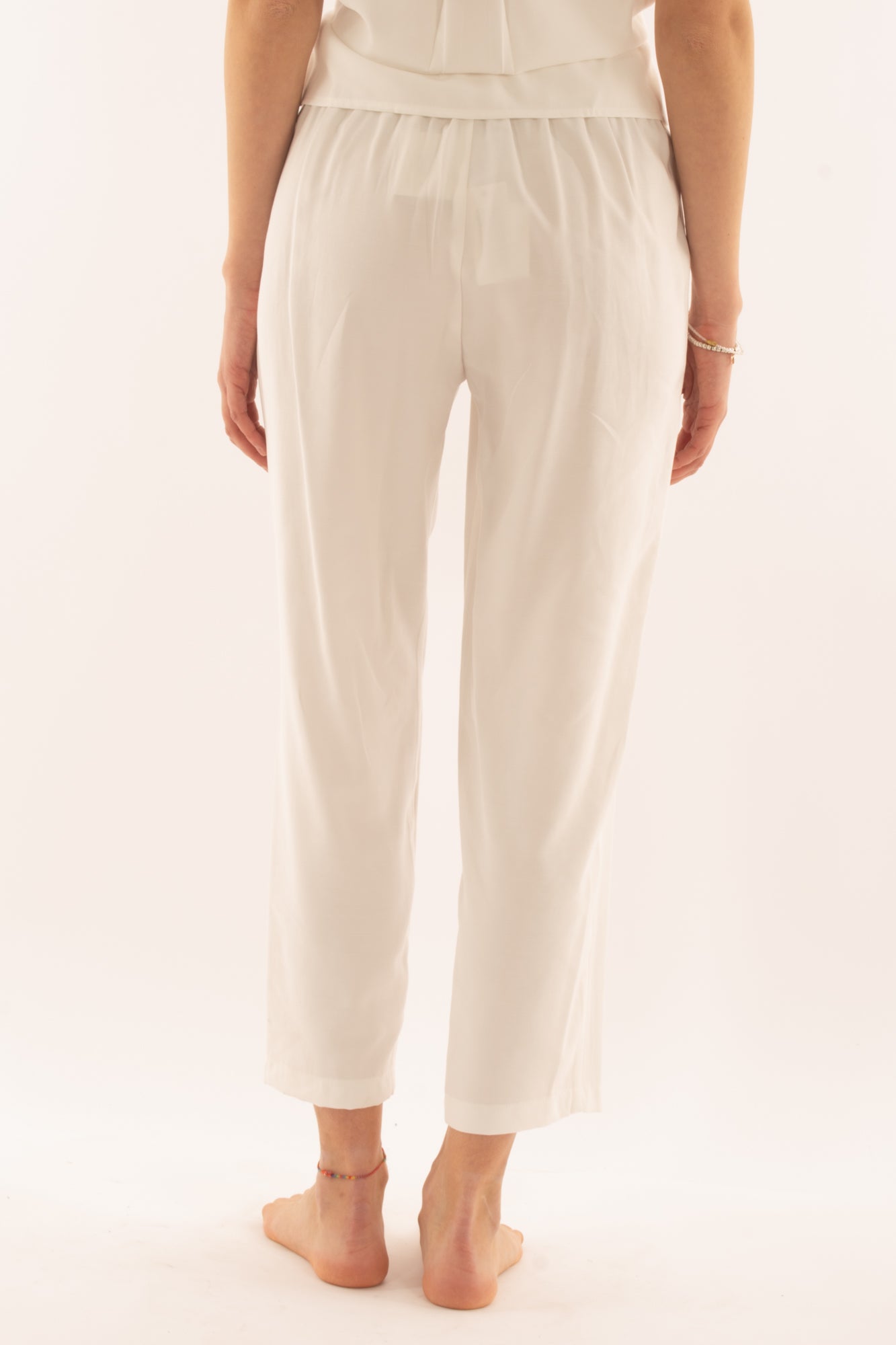 DIXIE Pantalone morbido da Donna Dixie - Bianco Bianco