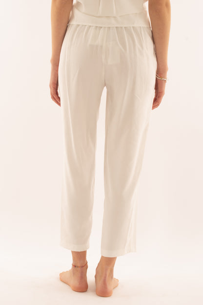 DIXIE Pantalone morbido da Donna Dixie - Bianco Bianco