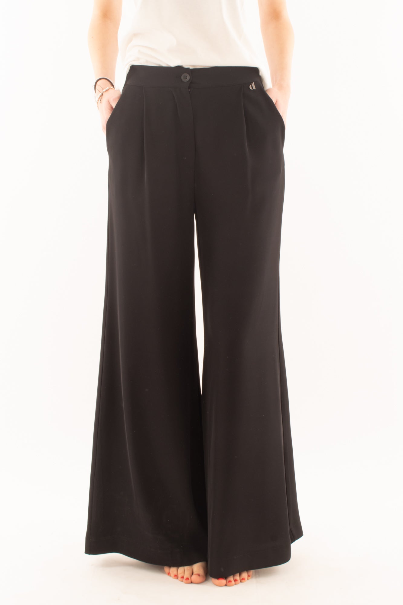 DIXIE Pantalone fluido da Donna Dixie - Nero Nero