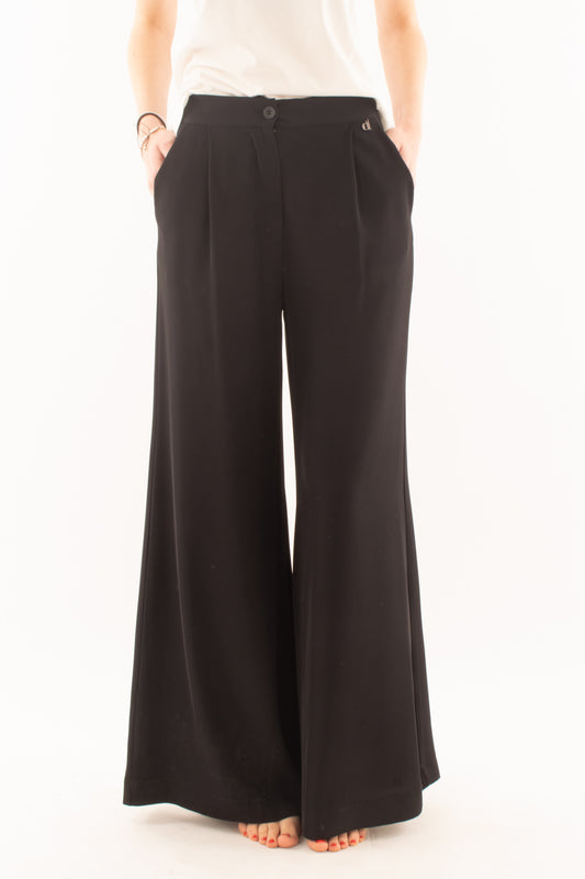 DIXIE Pantalone fluido da Donna Dixie - Nero Nero