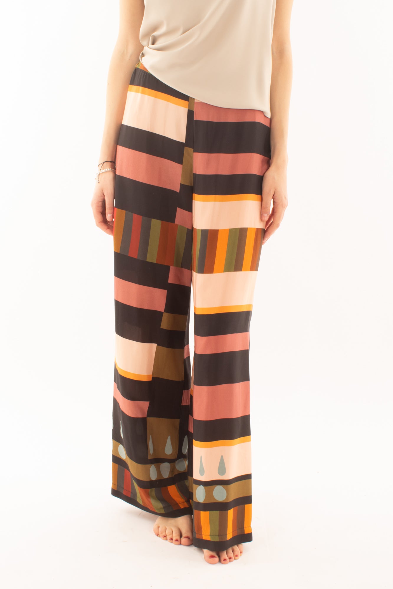 pantalone a palazzo geometrico da Donna Dixie - Multicolor