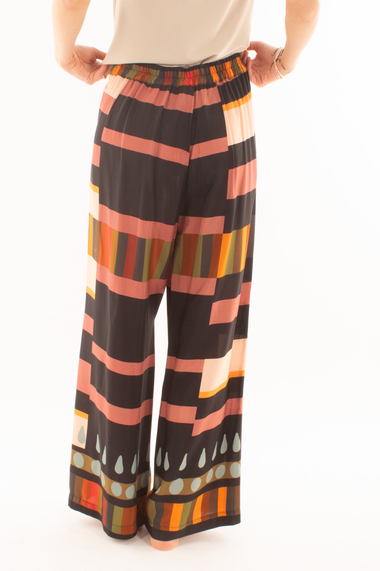 pantalone a palazzo geometrico da Donna Dixie - Multicolor