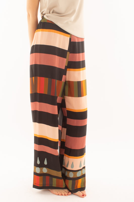 pantalone a palazzo geometrico da Donna Dixie - Multicolor