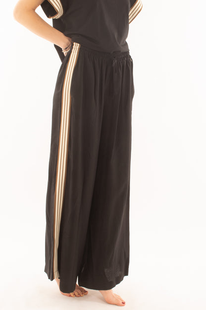 Pantalone con bande latelari da Donna Dixie - Nero