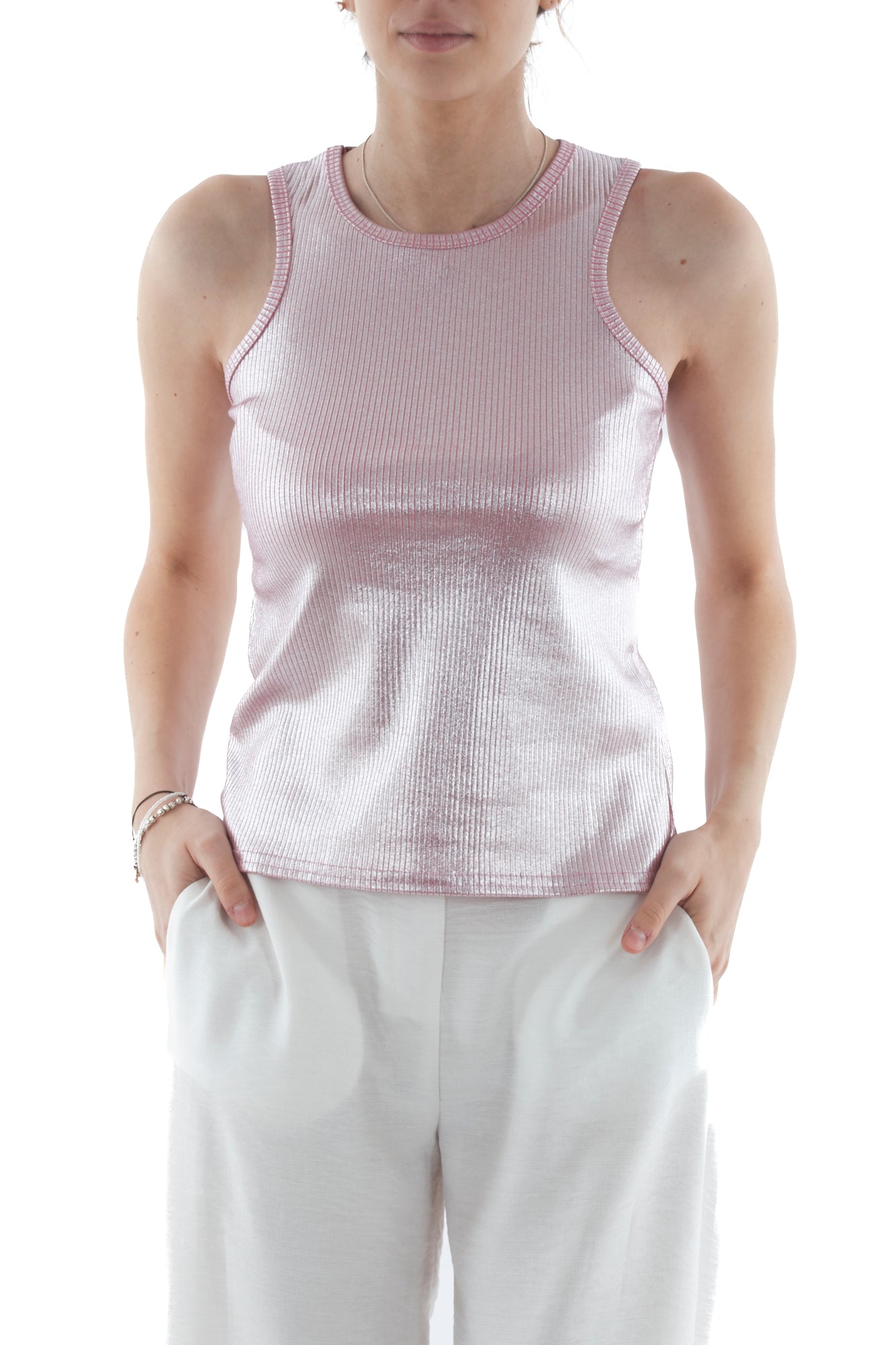 Canottiera spalmata da Donna Dixie - Rosa