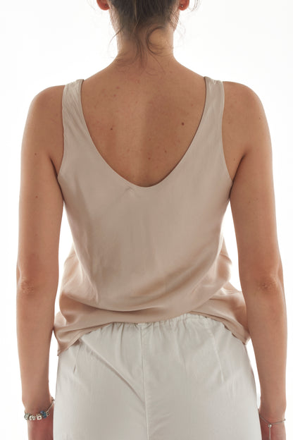 Canottiera spalla larga da Donna Dixie - Beige