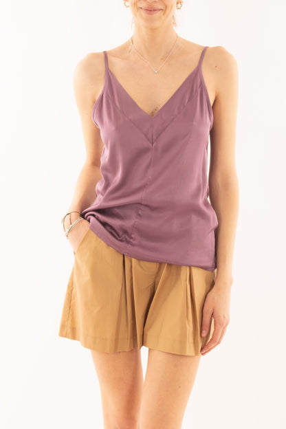 Canottiera a v da Donna Dixie - Mirtillo