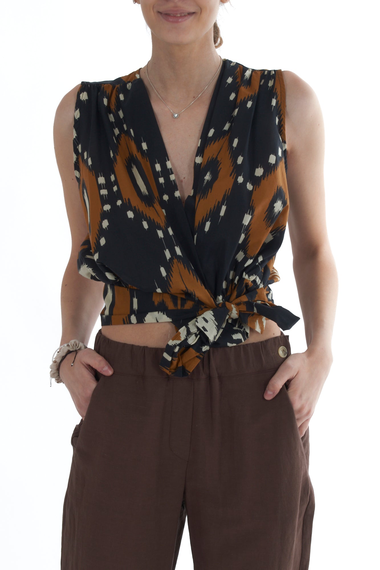 Maglia annodata nel davanti da Donna Dixie - Multicolor